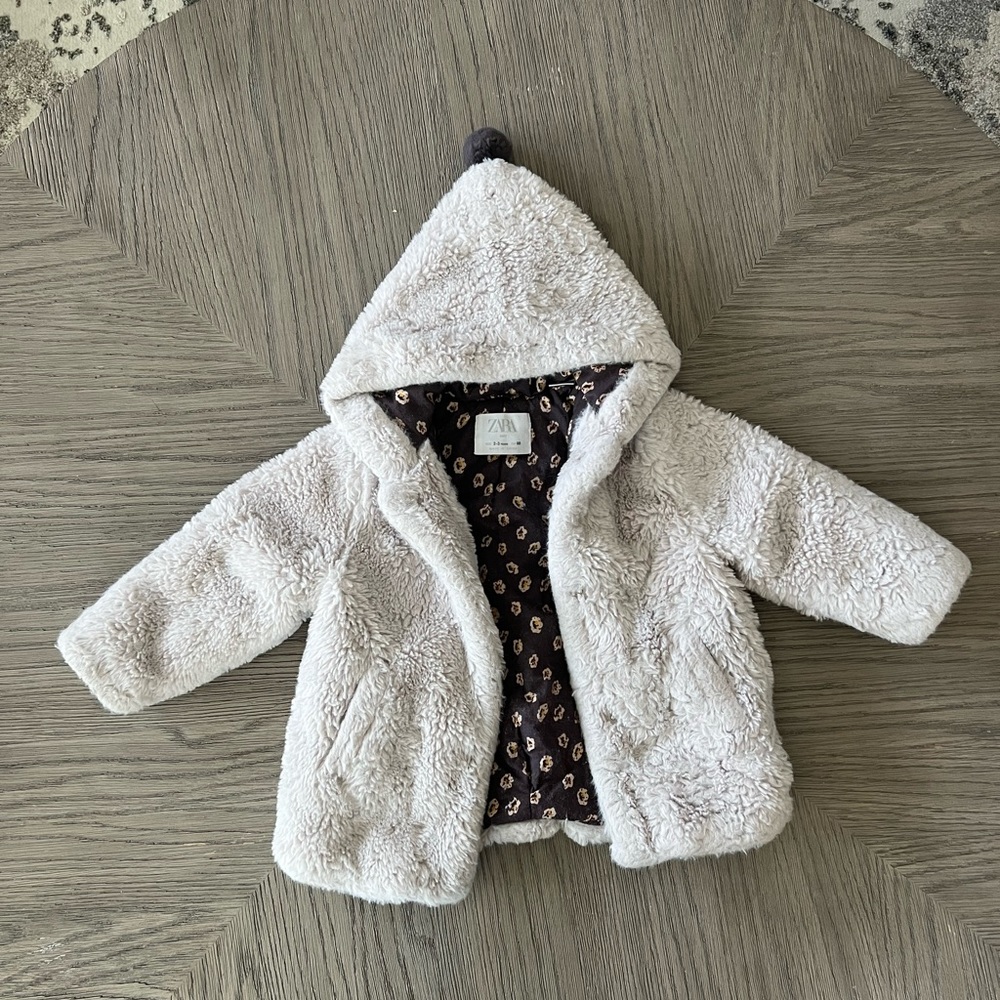Zara Toddler Girls Sherpa Jacket 2-3T